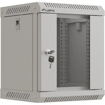 Lanberg Комуникационен шкаф Lanberg WF11-3306-10S, 10", 6U, 37 x 30 x 30 cm, товароносимост до 30кг, сив (WF11-3306-10S)