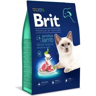 Brit Premium by Nature Cat Sensitive Lamb jehněčí 8 kg