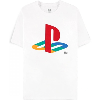 Difuzed Tričko PlayStation Logo White