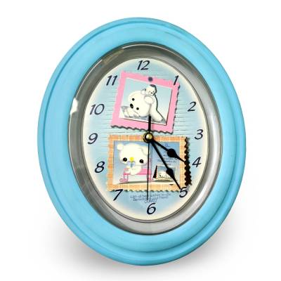 Детски стенен часовник елипса 30 х 26 см. 3688-8