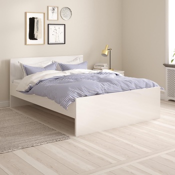 Легло Naia 140x190 см Бял гланц