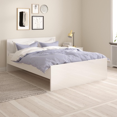 Легло Naia 140x190 см Бял гланц