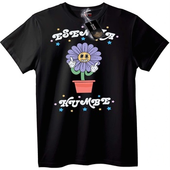 NOONEBRAND Тениска Flower Power - 2XL, Black