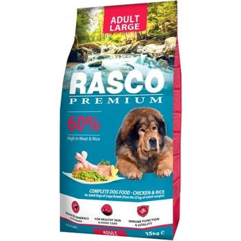 Rasco Premium RASCO Premium Adult Large Breed - Премиум храна с пиле и ориз за пораснали кучета от големи и гигантски породи, 15 кг, Чехия 1704-10337