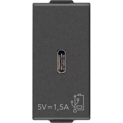 Vimar 09292. C. 25. CM USB-C Контакт Neve Up, 1M 25W, карбон мат, (09292.C.25.CM)