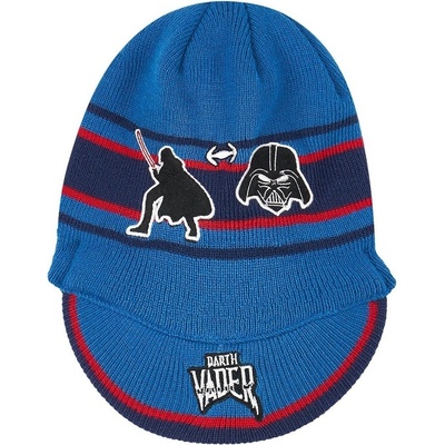 chlapecká zimní čepice s kšiltem Star Wars modrá