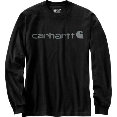 Carhartt WIP Мъжка блуза с дълъг ръкав Carhartt Core Logo L/S Longsleeve - Black / Gray - размер XL (016-7683-0614)