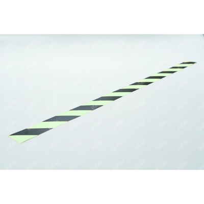 Grafiko | Výstražný pás levý, ftl. / černý - Materiál Samolepící PVC folie, Rozměr 1000x100mm