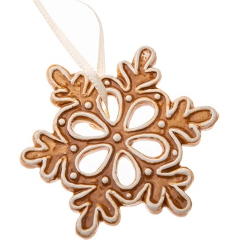 Dakls Керамична Коледна украса ø 6 cm Gingerbread Flake - Dakls (FUD22100)