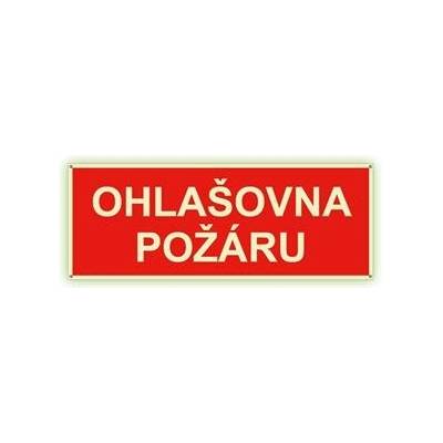 Ohlašovna požáru - fotoluminiscenční tabulka s dírkami, plast 2 mm 210x80 mm