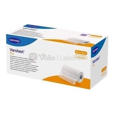 Varolast Plus Zinkoglejové pozdĺžne elastické ovínadlo 10 cm x 10 m 1 elastický obväz