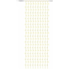 DECOLED Easy Fix LED svetelný záves interiérový 100 × 300 cm, teplá biela, 300 LED diód, 10 prameňov, číry kábel IP20, predĺženie