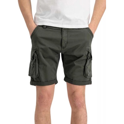 Alpha Industries pánske cargo šortky CREW short greyblack šedá