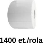 ZINTA Самозалепващи pe етикети zinta 100х30мм, 1400 ет. /ролка, бели (100x30x1400-pe)