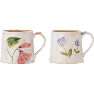 Bloomingville Кремави керамични чаши в комплект 2 бр. 430 ml Camilla - Bloomingville (82072746)