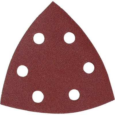 Brúsny papier delta 95 x 95 x 95 mm, suchý zips, 6 otvorov, zrnitosť 150 (10 ks) MAKITA P-33308