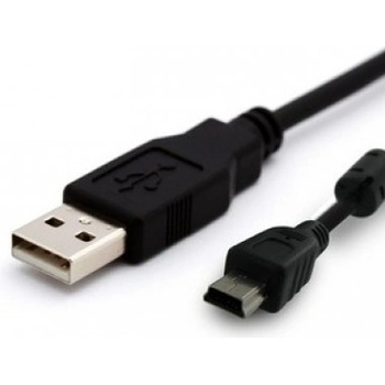 4World 07600 USB mini, 1.8m, 2.0, miniUSB B(M) USB A(M), 1,8m, černý