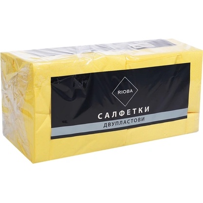Rioba Салфетки жълти 33x33см 400бр