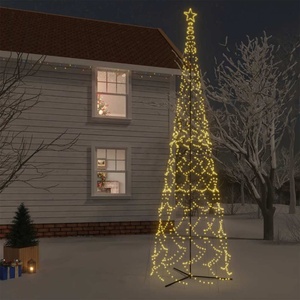 vidaXL Коледна елха с шишарка, топло бяло, 3000 LED диода, 230x800 см (343659)