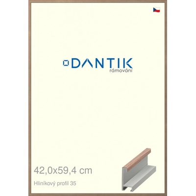 DANTIK rám na obraz 42 x 59,4 Dýha ořech raw