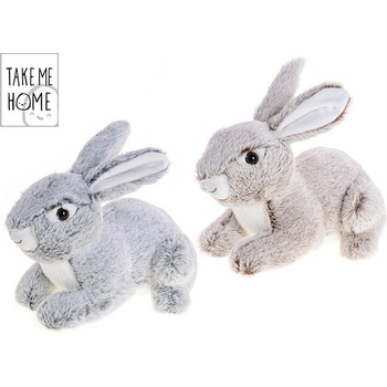 Take Me Home králík ležící mix barev světle šedá tmavě šedá 26 cm