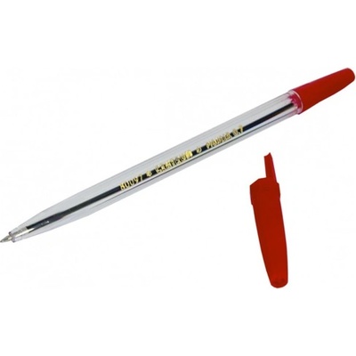 Centrum Химикалка Centrum Pioneer, червен цвят на писане, 0.5 mm, прозрачна, цената е за 1бр. (продава се в опаковка от 50 бр. ) (OK100269)