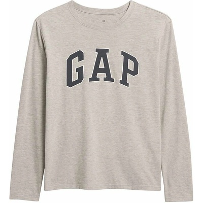GAP V-FRCH LS Logo Tee sivá