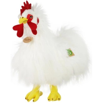 Rappa Плюшен бял петел стоящ 33 см eco-friendly