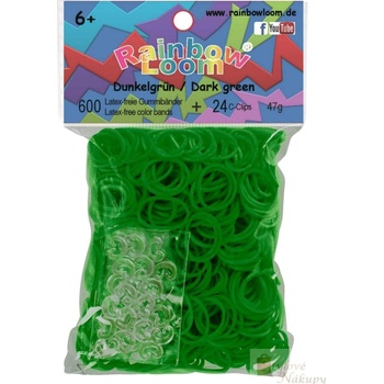 Rainbow Loom náhradní gumičky tmavě zelené 600 ks