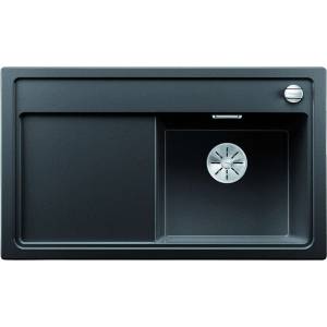 BLANCO Zenar 45 - Мивка от Silgranit, 85x50 см, с регулиране на оттока, черна 526043 (526043) Мивка за вграждане