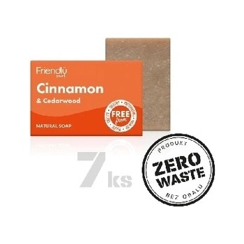 Friendly Soap prírodné mydlo škorice a cédrové drevo 7 x 95 g