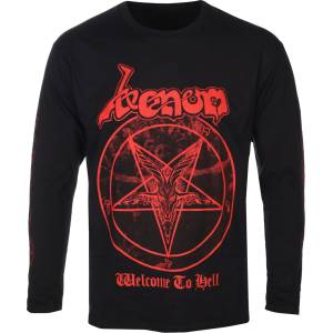 Plastic head мъжка тениска с дълъг ръкав venom - welcome to hell - red - черно - plastic head - ph13935ls
