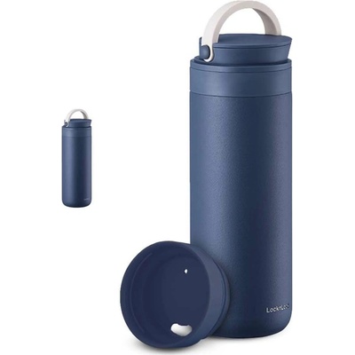Locknlock nerezová termoska s uchom Metro 475 ml modrá