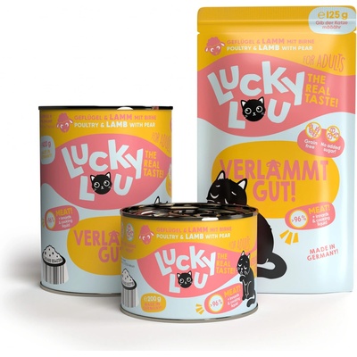 LUCKY LOU Lifestage Adult Hydina a Jahňa 16 x 125 g