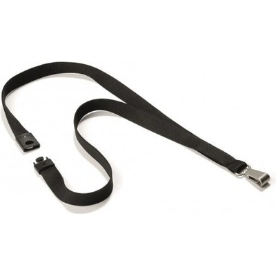 Snúrka na krk Závesný remienok DURABLE SOFT COLOUR 15mm čierny 10ks