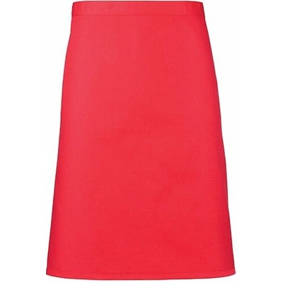 Premier Workwear Pracovní zástěra středně dlouhá PR151 Strawberry Red Pantone 186 70x50cm