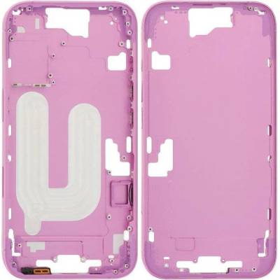 Apple iPhone 16 - Střední rám + Tlačítka zapínání + Hlasitosti (Pink), Pink