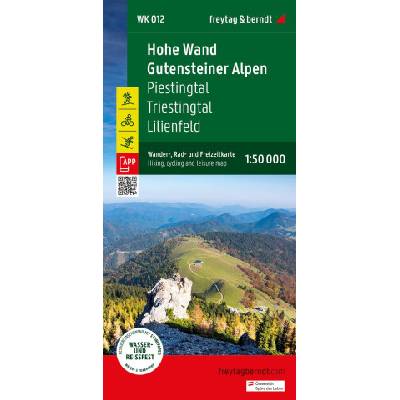 Hohe Wand - Gutensteiner Alpen, Wander-, Rad- und Freizeitkarte 1:50.000, freytag & berndt, WK 012