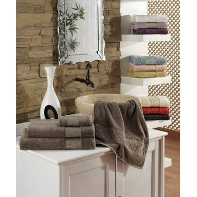 UTERÁK Issimo Home RAVENNA HNEDÁ (BROWN), 60% bambus - 40% bavlna, 50x90 cm Hnedá