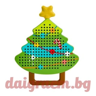 Hape Занимателна магнитна дъска за рисуване, Коледна елха, hape e6604 (h6604)