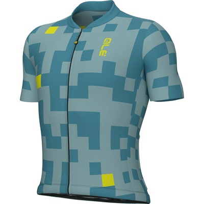 Alé Мъжка фланелка с къс ръкав за колоездене Alé Pragma Pixel S/S Jersey Cycling jersey - Ash Grey (056-3950-0113)