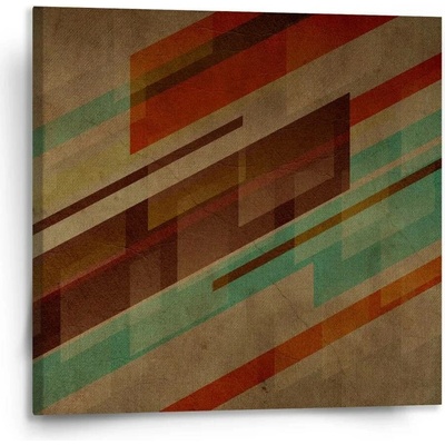 Sablio Obraz Hnědá abstrakce - 110x110 cm