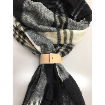 Kožená spona na šátek, šálu Classic 3 cm (MOŽNOST VÍCE BAREVNÝCH VARIANT )