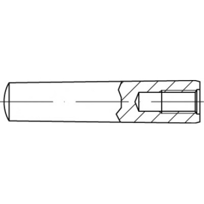 TOOLCRAFT TO-5436957 kužeľový kolík 12 mm ocel 10 ks