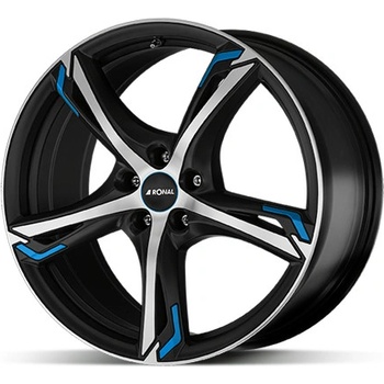 Ronal R62 7,5x17 5x112 ET45 black polished blue