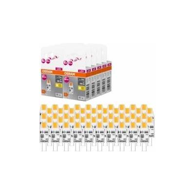 OSRAM LED BASE PIN MICRO, value pack with 50 low-voltage bulbs, replaces conventional 10W PIN special lamps, warm white (2700K), 1W, G4 base, matt glass, not dimmable, ultra-compact - 4099854340291
