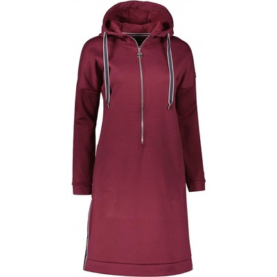 Kixmi dámská prodloužená mikina OLLY VÍNOVÁ