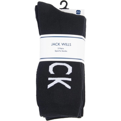 Jack Wills 3 Pk Sp Scks Sn99 - Black