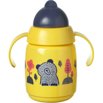 Tommee Tippee Неразливаща се чаша със сламка Tomme Tippee - Superstar, 300 ml, жълта (TT.0223)