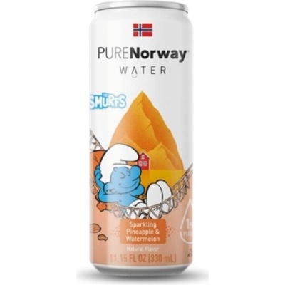 Det Norske Brenneri Harahorn Pure Norway Sparkling Smurfs Pineapple & Watermelon 0,33 l